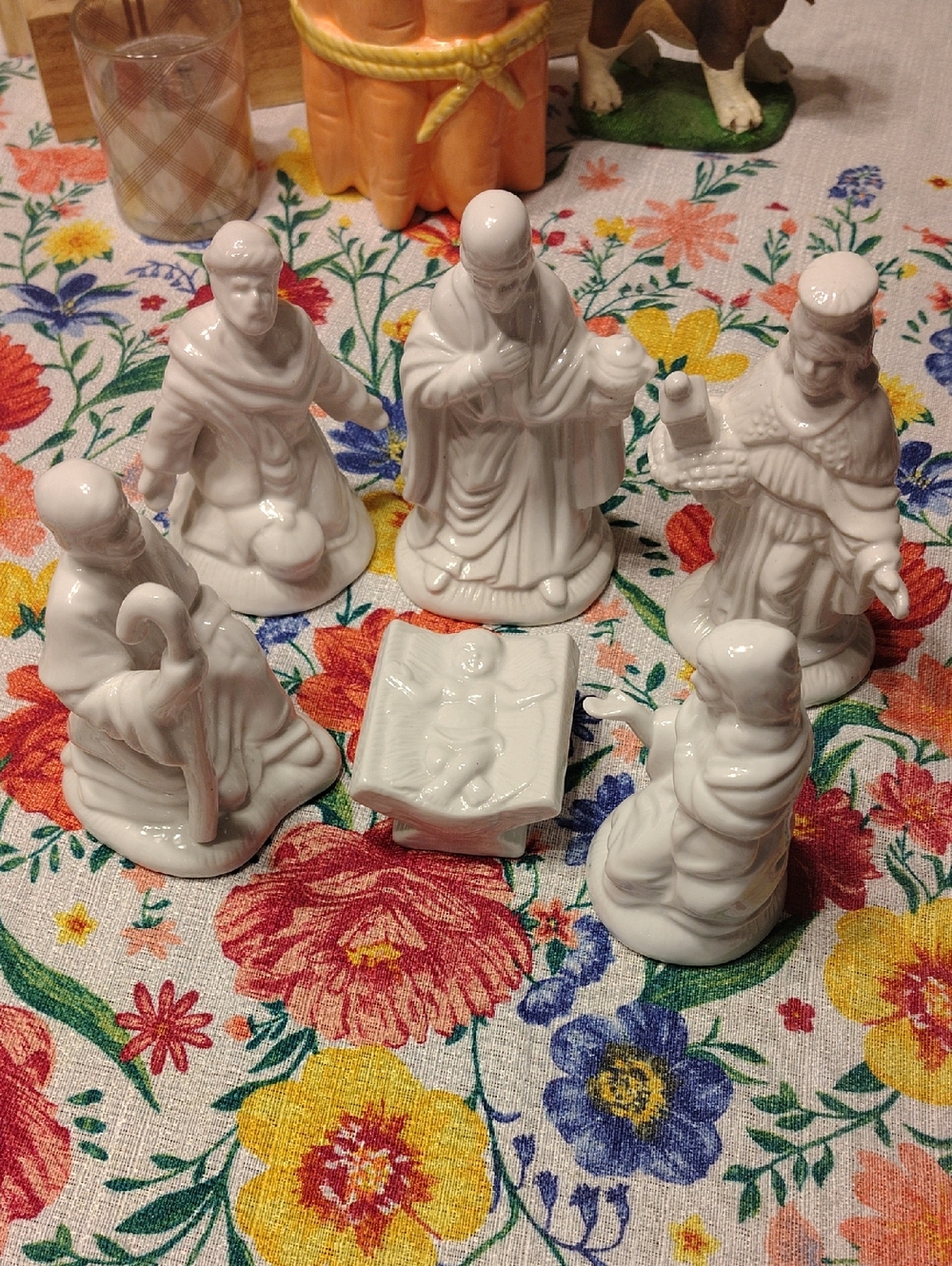 Windsor White Ceramic Nativity Figurine Set